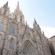 The Gothic façade of the Barcelona Cathedral in Barcelona, Spain
